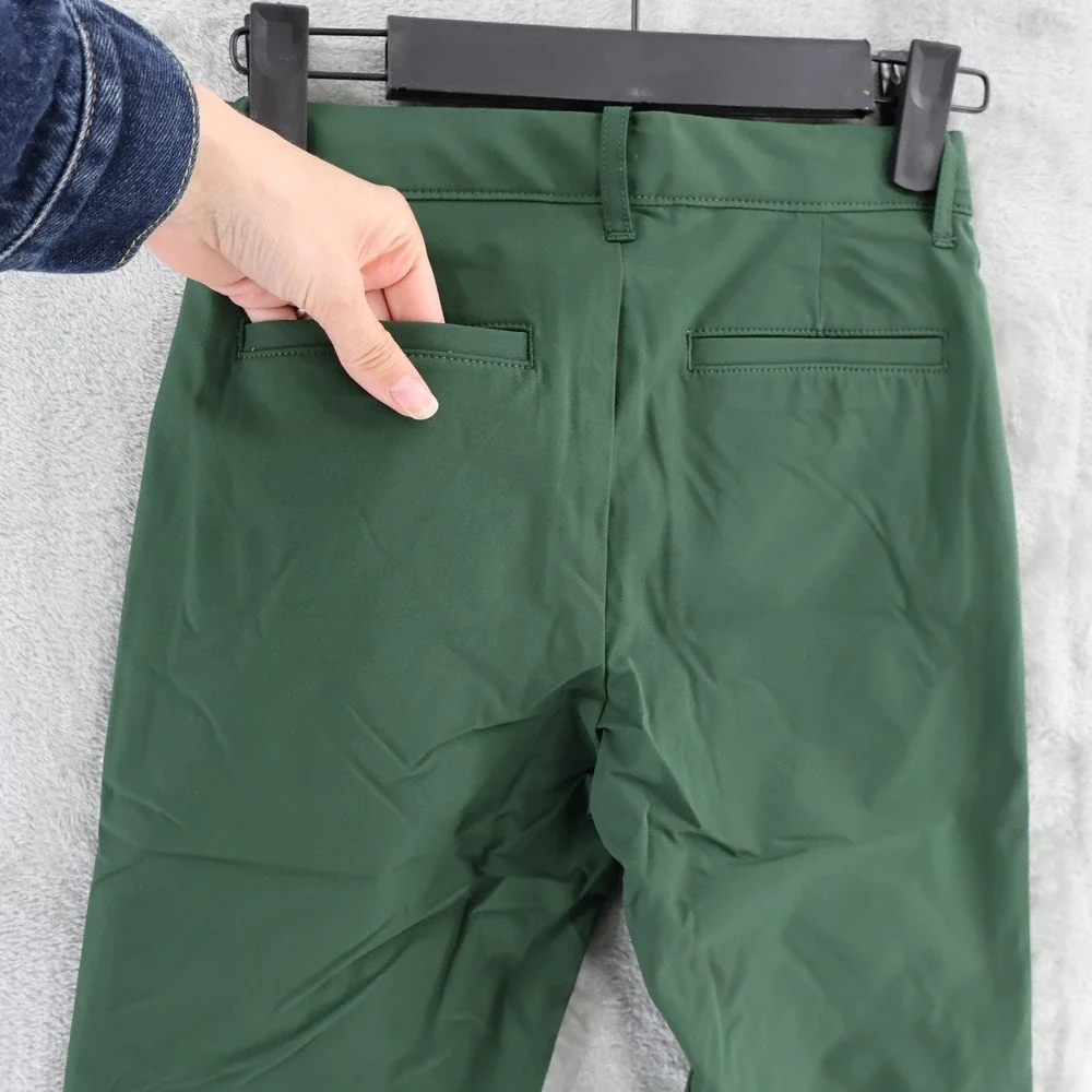 Crewcuts Slim Tech Chino Boy 7 Green Performance Adjustable Waist Preppy $70 NWT